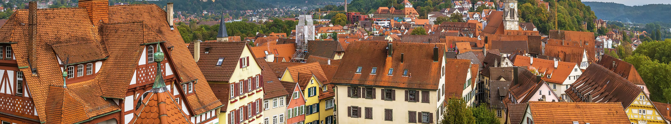 Stadtübersicht von Tübingen.
